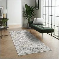 Tapiso Läufer CRYSTAL, rechteckig, Höhe: 8 mm, Langer Korridor-Läufer Schimmereffekt, pflegeleicht, Flur Schlafzimmer