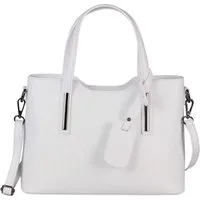 ITALYSHOP24 Schultertasche Made in Italy Damen echt Leder Henkeltasche Shopper Lederhandtasche, Italienische Umhängetasche Cross Over Body Hobo Bag, Premium Qualität