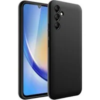 MSM Handyhülle Hülle für Samsung Galaxy A34 5G Schwarz Matt Silikon Schutz Tasche