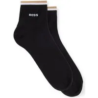 BOSS Freizeitsocken 2P SH Stripe CC (Packung, 2-Paar, 2er) mit BOSS Schriftzug