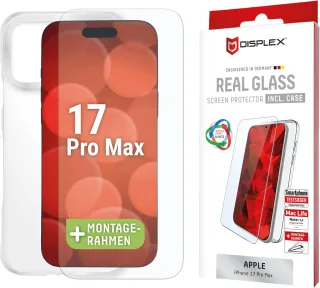 Displex Real Glass + Case [für iPhone 17 Pro Max]