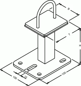 Zehnder Zubehör Hub-Fußkonsole HFK 2/1 754211