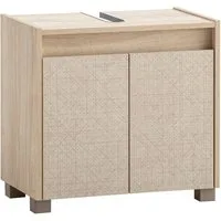 Schildmeyer Waschbeckenunterschrank Sander, Waschbeckenunterschrank, Made in Germany, B: 56,9cm Solide Verarbeitung - Dieses Produkt ist in Deutschland gefertigt