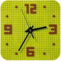Katara Klemmbaustein Wanduhr zum Selberbauen – DIY Uhr aus Bausteine, 25×25 Konstruktionsspielsteine, 100% Kompatibel Sluban, Papimax, Q-Bricks, LEGO®