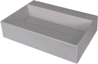 Neuesbad Granit-Waschbecken mit Abdeckung, Grau Metallic, 600x400MM NB1DECQRSU6M1