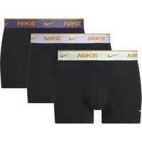 Nike Underwear Trunk TRUNK 3PK (Packung, 3-St., 3er) mit farbigem NIKE Logo-Elastikbund