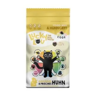 Lucky Lou Trockenfutter Katze Kitten, Food Code, Geflügel & Huhn 9 kg