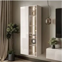 ALLHOUSE24 Vitrine NOVELIA Hängeschrank mit LED-Beleuchtung (1x Vitrine) Breite 60 cm