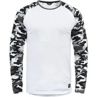 !Solid Rundhalsshirt SDCajus Longsleeve im Baseball-Look