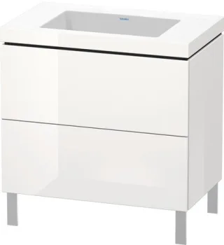 Duravit L-Cube c-bonded Set bodenstehend Weiß Hochglanz 800x480x698 mm - LC6937N8585 LC6937N8585