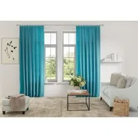 OTTO home Vorhang Parry (2 St), Kräuselband, blickdicht, Polyester, 2-er Set, blickdicht, monochrom, basic, einfarbig, Bestseller