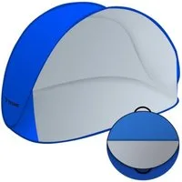 ISO TRADE Strandmuschel Strandzelt Windzelt, Personen: 2 (Spar-Set, 1 tlg., Faltzelt), verfügt über Griffe, die ein bequemes Tragen ermöglichen