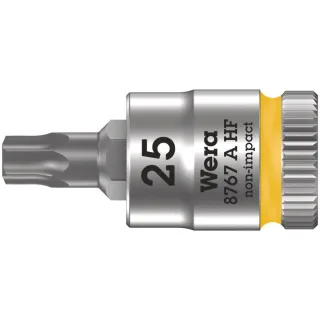 Wera 8767 A HF TORX Zyklop Bitnuss mit 1/4"-Antrieb, mit Haltefunktion Gelb - 05003365001