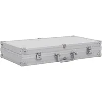 vidaXL Koffer Waffenkoffer Aluminium ABS Silbern