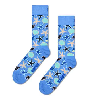 happy socks - Seashells Sock Blau - Gr. - 38