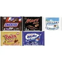 Snickers Süßigkeit Schokoriegel Minis Mix 1135g, Snickers, Twix, Milky Way, Bounty, Mars