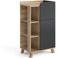 Vicco Midischrank Karen, Anthrazit/Sonoma, 50 x 90 cm mit Tür und Schublade (1-St)
