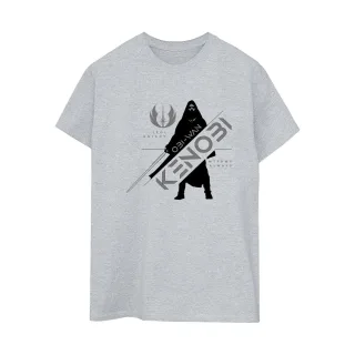 Star Wars - T-shirt OBI-WAN KENOBI JEDI KNIGHT - Femme (Gris chiné)
