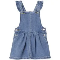 vertbaudet Minikleid Baby Jeans-Latzkleid