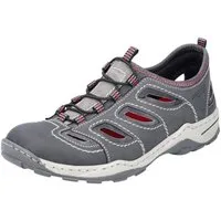 Rieker Slipper Trekking Schuh, Sandale, Sommerschuh mit praktischem Gummizug