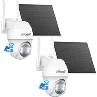TWUFY Überwachungskamera 4G LTE überwachungskamera mit sim karte outdoor Solar Akku kamera (outdoor, Außenkamera, Außenbereich, Home,Schule,Geschäft,Wald,Farm,Campingbus,Straße, 2K 360° Kabellose Überwachung Farb/IR Nachtsicht IP66 Wasserdichte, 2-tl