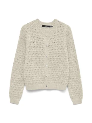 VERO MODA - VMJAQUELINE LS O-NECK CARDIGAN BOO Birch - Gr. - XS