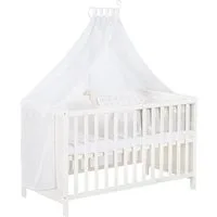 roba® Beistellbett Sterne grau, wandelbares Beistellbett & Babybett
