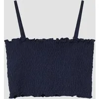 s.Oliver Muskelshirt T-Shirt Gesmoktes Crop-Top mit abnehmbaren Spaghettiträgern