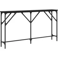 vidaXL Beistelltisch Konsolentisch Schwarz Eichen-Optik 140 x 23 x 75 cm (1-St)