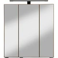 welltime Spiegelschrank Trento, verschiedene Ausführungen und Farben Breite 60 cm, mit 3D-Effekt, Spiegeltüren, Inklusive LED-Beleuchtung