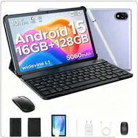 DOOGEE U10 Android Tablet mit Tastatur, Stift, Maus, 10 Zoll, 128GB ROM AI Tablet (10.1", 128 GB, Android 15, WIFI, 5060mAh, Widevine L1, WiFi6, Face ID, Kinder Tablet)