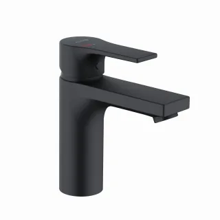 Kludi ZENTA SL Waschtischarmatur 100mm EcoPlus,o. Ablaufgarnitur mattschwarz, 481983965 481983965