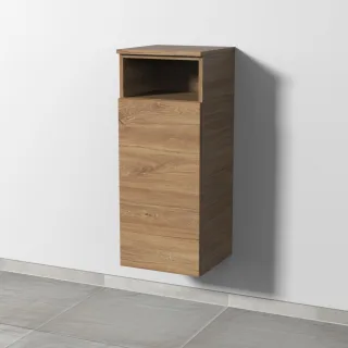 Sanipa 3way Mittelschrank mit 1 Tür und 1 offenem Fach, Eiche-Kansas, SM13259 SM13259