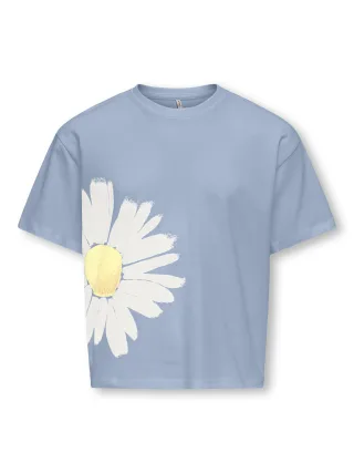 KIDS ONLY - KOGBELLE LIFE SS LOOSE PRINT TOP JRS Cashmere Blue - Gr. - 152