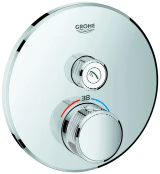 Grohe Thermostat Grohtherm SmartControl 29118 rund FMS ein Absperrventil chrom, 29118000 29118000