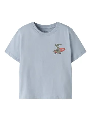 NAME IT - NMMVELIX SS NREG TOP Blue Fog - Gr. - 98