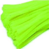 maDDma Basteldraht 20 Draht Pfeifenreiniger 6 mm Länge 30cm CHENILLE Farbe wählbar, neongrün