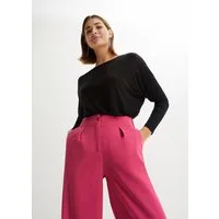 bonprix Langarmshirt lässig geschnittene Passform, Rundhalsausschnitt, aus Viskose-Mix