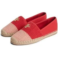 Tommy Hilfiger TH SCRIPT CROCHET ESPADRILLE Espadrille Schlupfschuh, Sommerschuh, mit TH-Schmuckelement, schmale Form