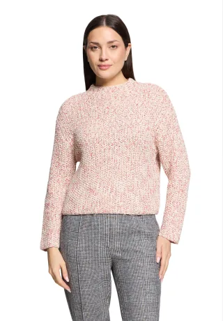 Betty & Co - Strickpullover Nature/Red - Gr. - 46