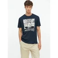 s.Oliver Kurzarmshirt T-Shirt Baumwoll-T-Shirt mit Frontprint
