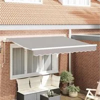 furnicato Markise Markisen-Ersatzstoff Hellgrau 280 x 245 cm wetterfest und langlebig