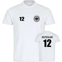 multifanshop T-Shirt Herren Deutschland - Adler Retro Trikot 12 - Männer