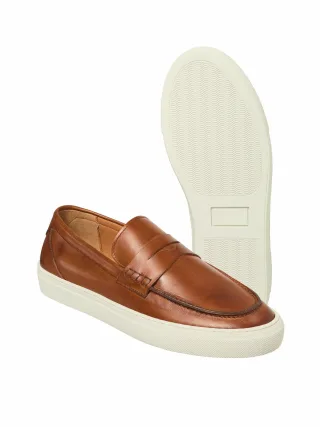 Mey & Edlich Herren Sneak-Loafer Braun 100 % Rindleder