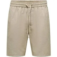 ONLY & SONS Shorts ONSLINUS 0007 COT LIN SHORTS NOOS Baumwolle mit Leinen, normal geschnitten