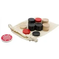 GICO Spielesammlung Carrom Manufaktur Spielsteine Standard – Set mit Striker- 2102, Standard Class