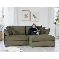 Home affaire Ecksofa Casa XL L-Form, B: 190 cm, 4 Zierkissen, Mega-Sofa, in Cord oder Chenille-Struktur, Federkern