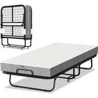 Clanmacy Gästebett Erwachsene Gästebett Klappbar mit13 cm Dicke Matratze 200x90cm
