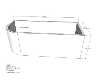 Neuesbad Wannenträger für Kaldewei Centro Duo 1 180x80 li SW13697