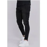 Siksilk Skinny-fit-Jeans SikSilk Herren Schwarze Distressed Skinny Jeans